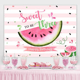 Lofaris Watermelon 3rd Birthday Photoshoot Backdrops for girl